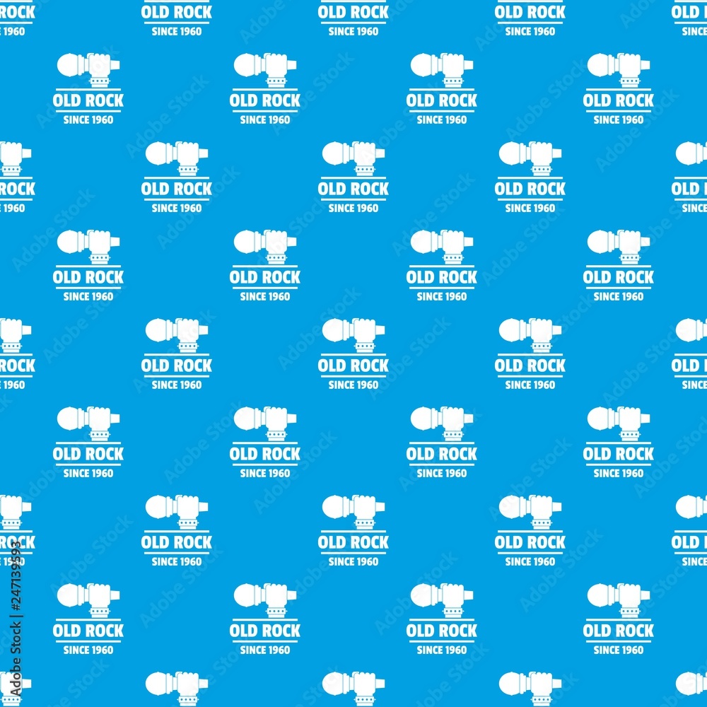 Retro rock music pattern vector seamless blue repeat for any use Retro rock music pattern vector seamless blue repeat for any use