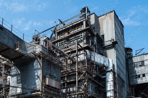 The old and rusty thermal power plant