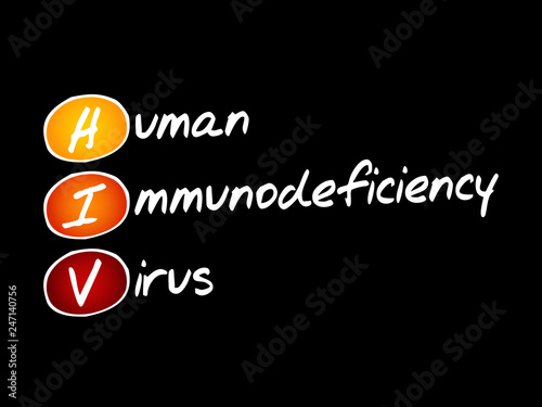 HIV - Human Immunodeficiency Virus, acronym health concept background