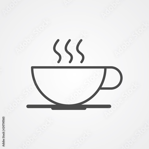 Coffee cup vector icon sign symbol
