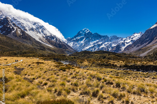 Hooker Valley Track in Aoraki National Park, New Zealand, South Island