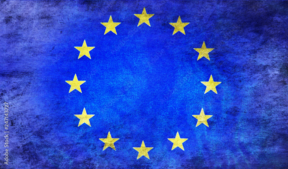 Flag of EU. Flag of EU.