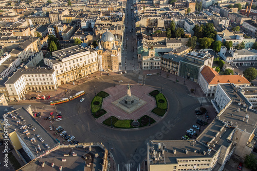 Łódź, Poland -view of Freedom Square.