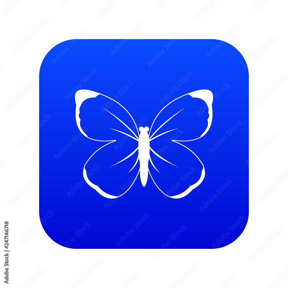 Butterfly icon digital blue for any design isolated on white vector illustration Butterfly icon digital blue for any design isolated on white vector illustration