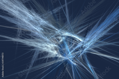 White blue abstract texture. Fantasy fractal texture. Digital art. 3D rendering. Computer generated image.