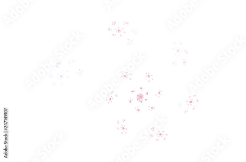 Watercolor white pink red fractal for wallpaper design. Illustration beautiful. Beautiful colorful flower. Abstract background. Beauty style wallpaper.
