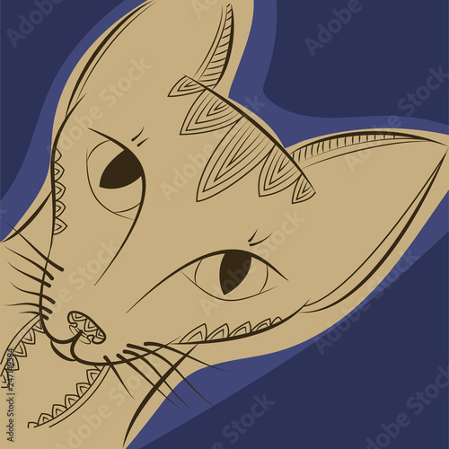 Doodle cat head.
