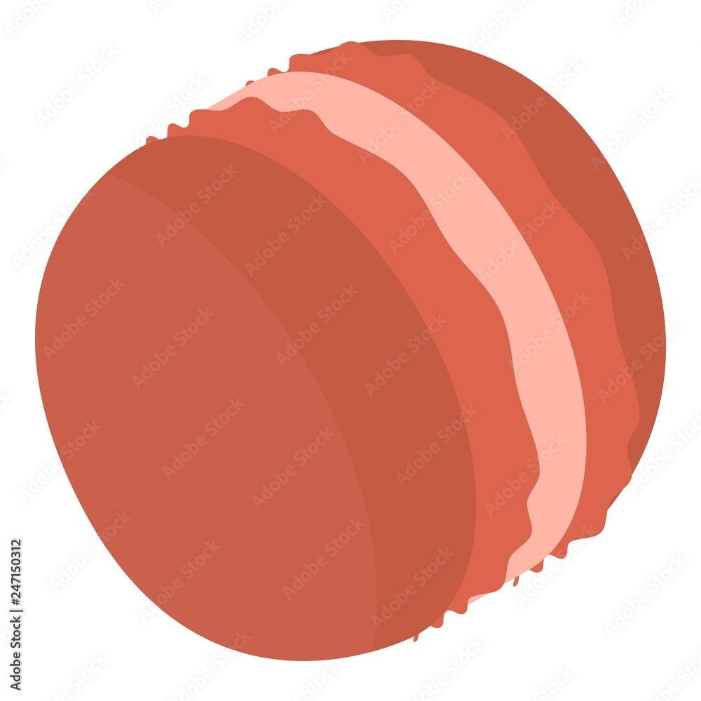 Brown macaroon icon. Isometric of brown macaroon vector icon for web design isolated on white background Brown macaroon icon. Isometric of brown macaroon vector icon for web design isolated on white background