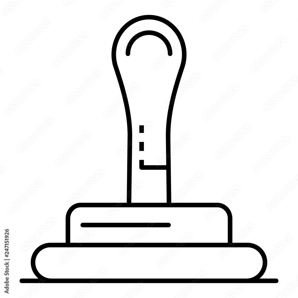 Wood stamp icon. Outline wood stamp vector icon for web design isolated on white background Wood stamp icon. Outline wood stamp vector icon for web design isolated on white background