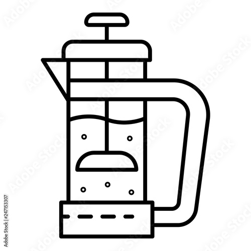 Glass tea infusion icon. Outline glass tea infusion vector icon for web design isolated on white background