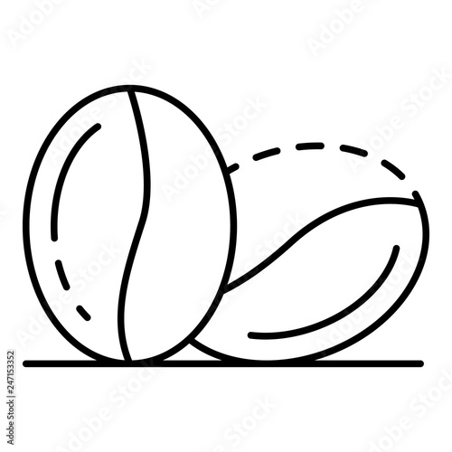 Coffee beans icon. Outline coffee beans vector icon for web design isolated on white background