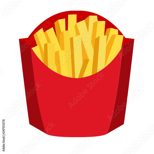 Fries box emoji vector