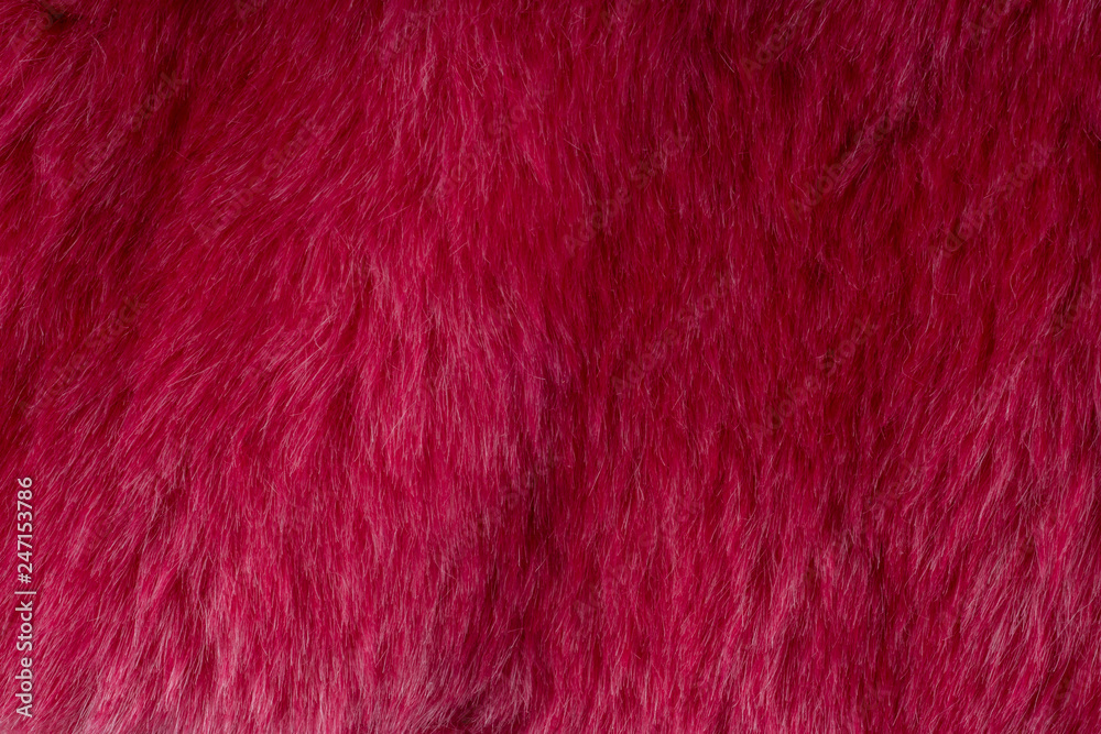 Naklejka premium Red faux fur textured background