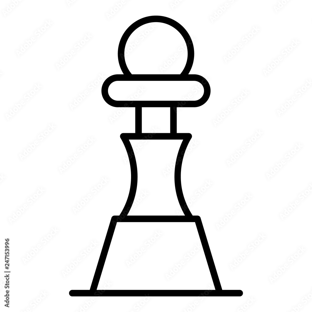 Chess pawn icon, outline style 14348122 Vector Art at Vecteezy