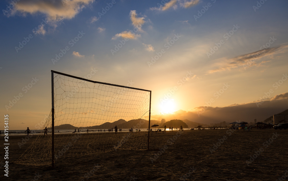 Sunset in Santos, Brazil.