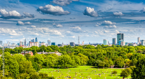 London's skyline from Primrose Hill near camden in London photo