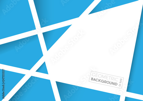 Geometric abstract blue polygons, vector background