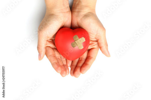 red heart in hands