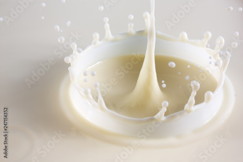 Beautiful splash of natural milk.