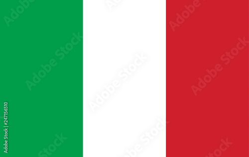 Italy flag proportion color. Italian flag banner country of europe