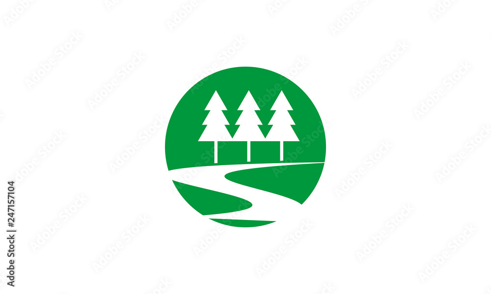 circle pine tree vector circle pine tree vector