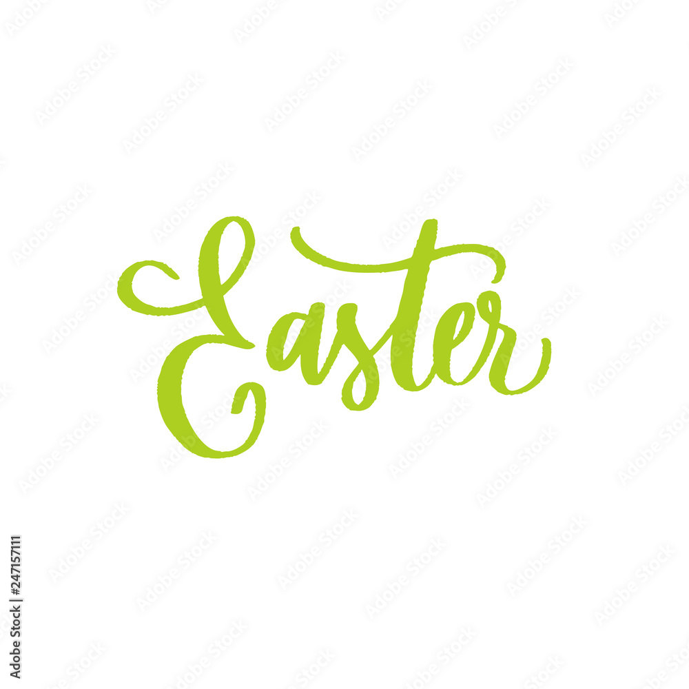 Fototapeta premium Hand sketched Easter typography lettering poster. Modern calligr
