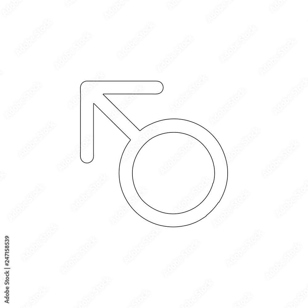 Man mars. flat vector icon Man mars. flat vector icon