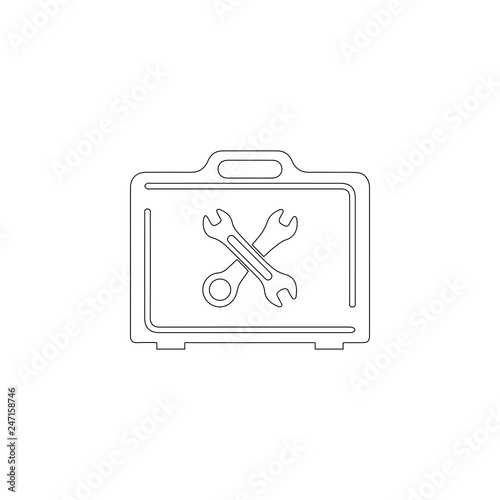 Toolbox. flat vector icon