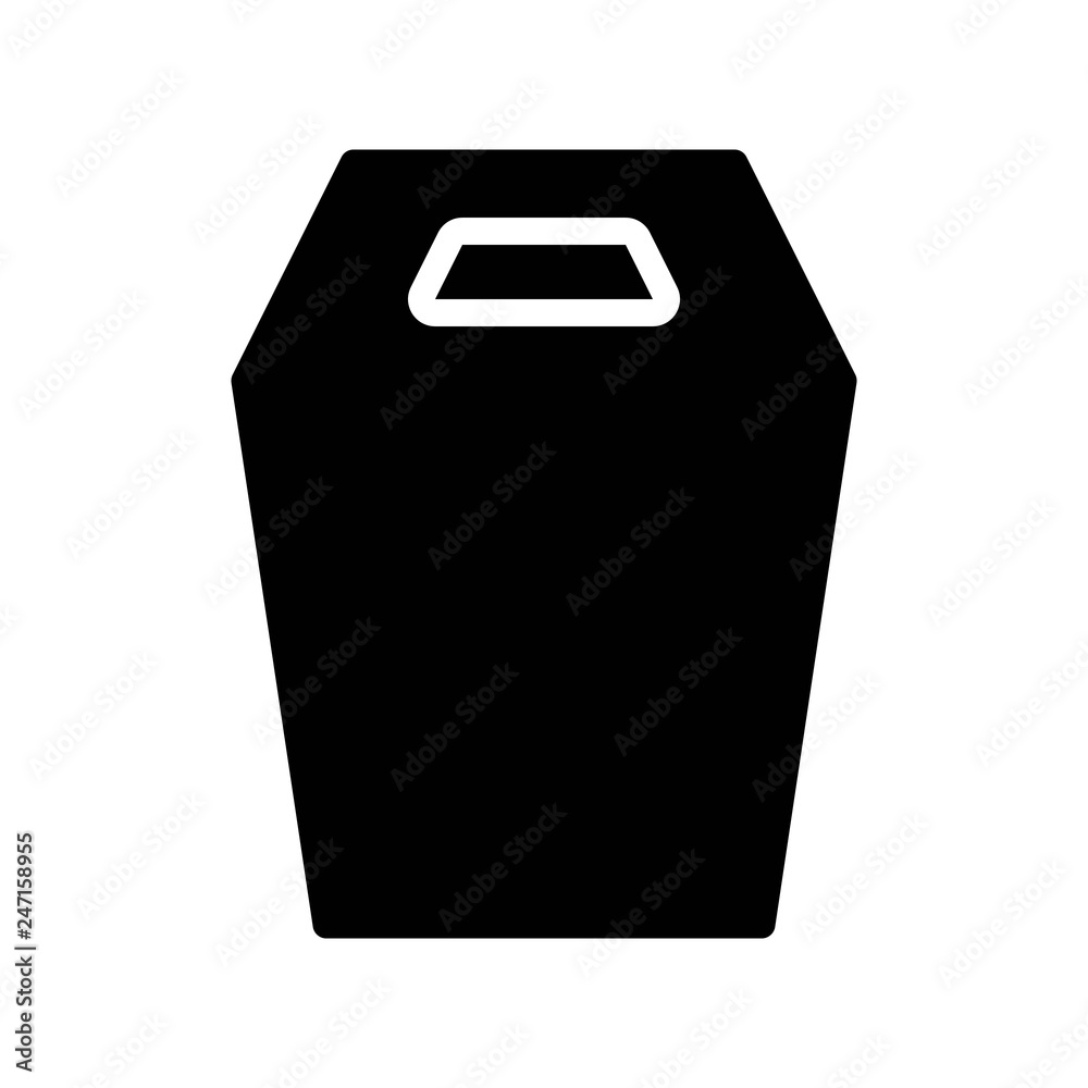 Paper bag vector illustration, solid style icon Paper bag vector illustration, solid style icon