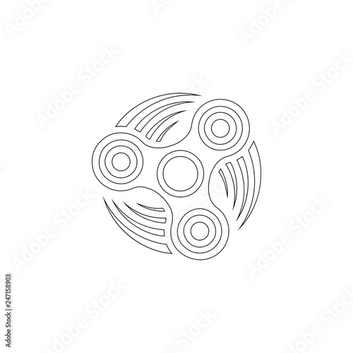 Fidget spinner. flat vector icon