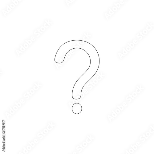 Question mark. flat vector icon