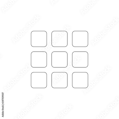 geometric cube. flat vector icon