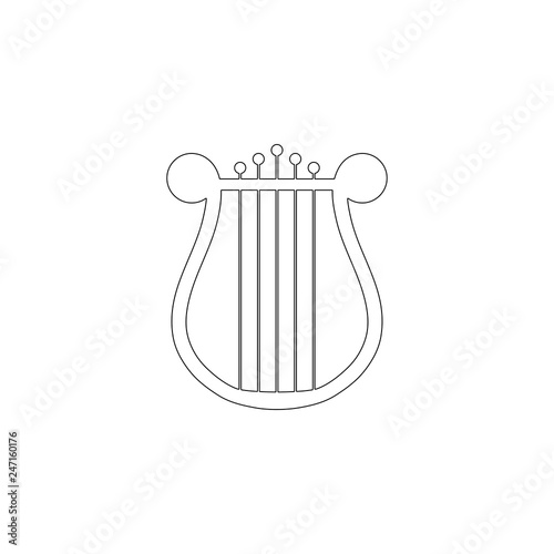 harp. flat vector icon