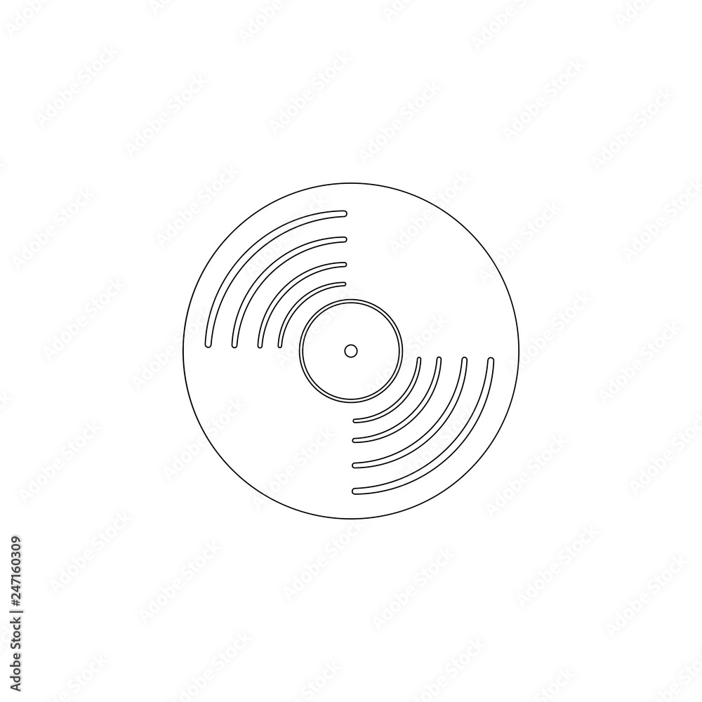 vinyl record. flat vector icon vinyl record. flat vector icon