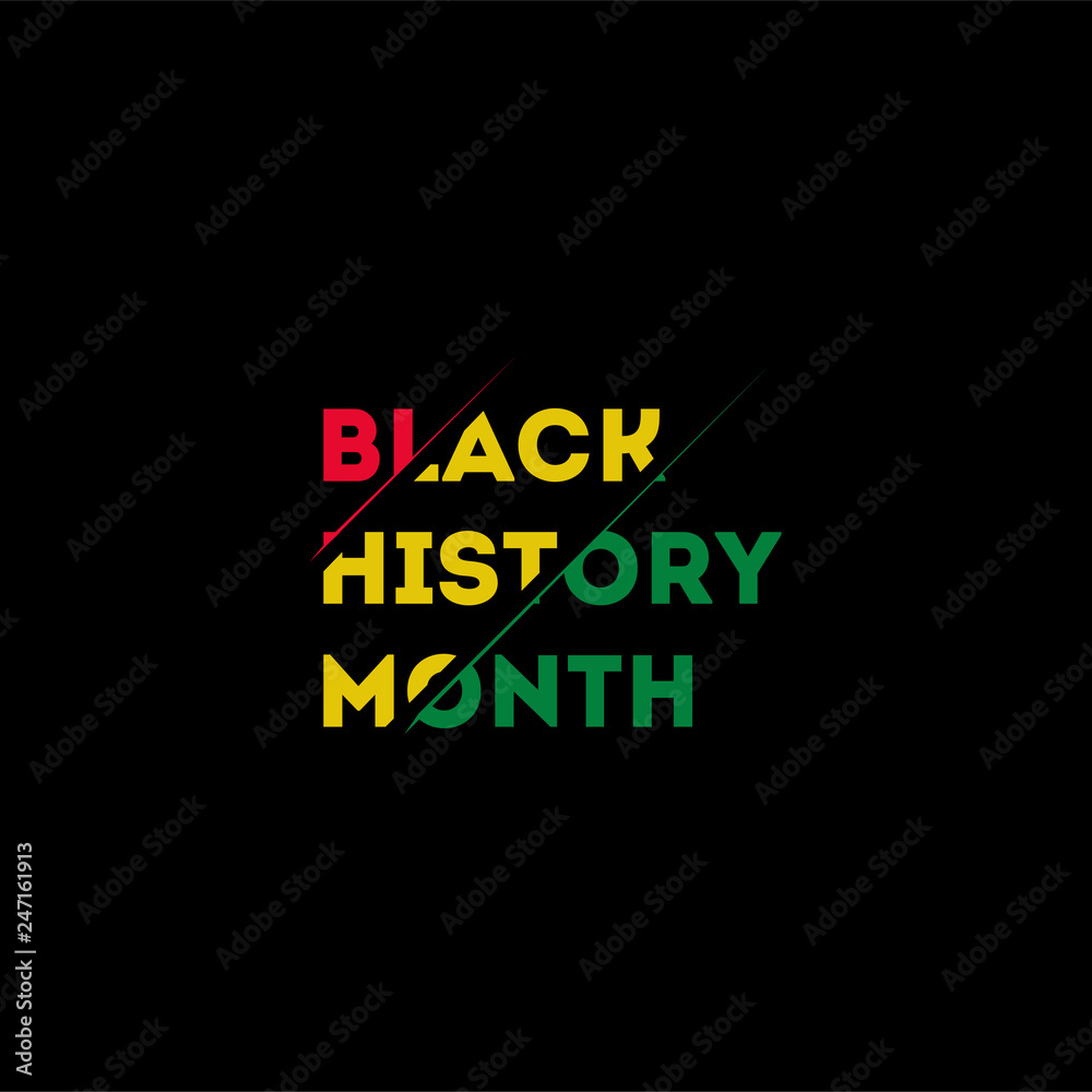 Black History Month Vector Design With Background