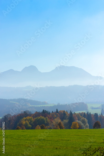 Blick vom Irschenberg in Bayern auf den Wendelstein II