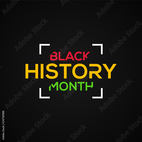 Black History Month Vector Design With Background