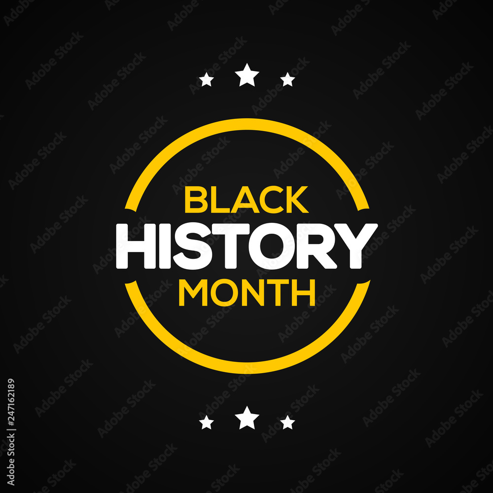 Black History Month Vector Design With Background
