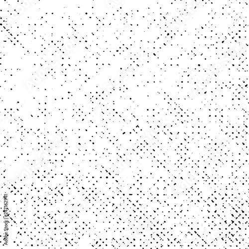 Grunge Texture on White Background, Black Abstract Dotted Vector, Halftone Dust Design