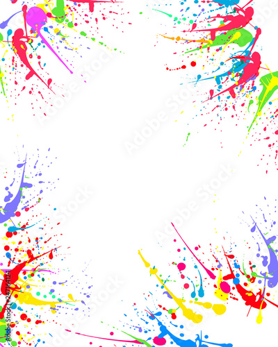 Holi colorful background. Bright splashes of multi-colored paint. Vector illustration.