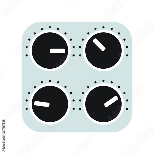 Control knobs emoji vector,