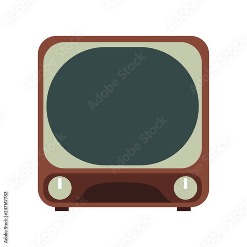 Old retro tv emoji vector