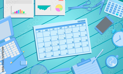 schedule calendar appointment for business marketing concept. vector illustration eps10