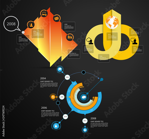 Business infographic elements data visualization vector design.