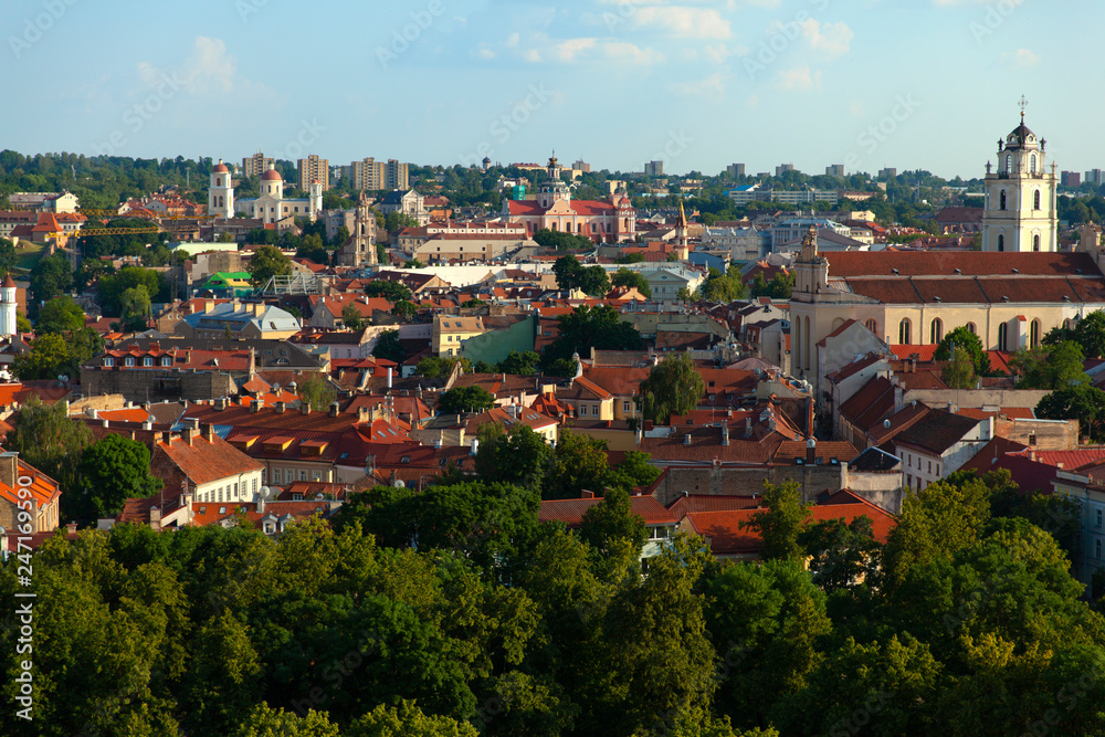 Vilnius cityscape in summer