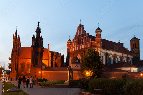Church of St. Francis and St. Bernard in the evening, Vilnius, Lithuania
