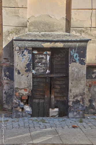 European door way with weathered textures © peter