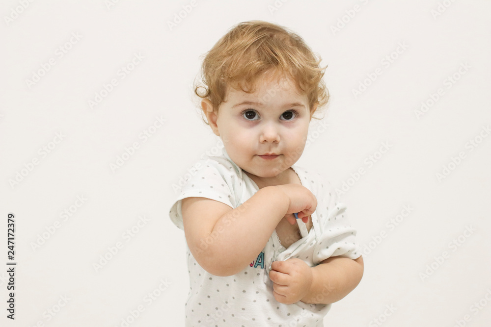 little girl with thermometer