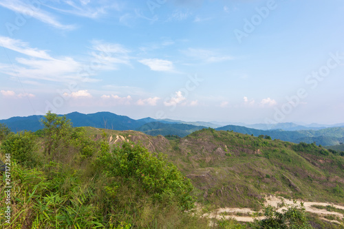 sky and blue sky in elephants wars Hill  Noen Chang Suek  Base camp at Pilok Thong Pha Phum National Park kanchanaburi   Thailand