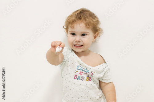little girl with thermometer